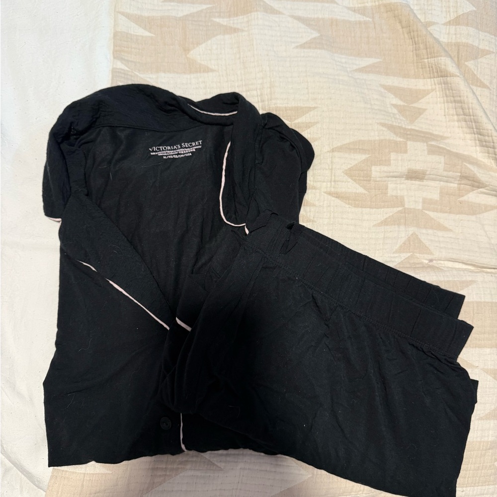 Victoria's Secret Black Loungewear Top